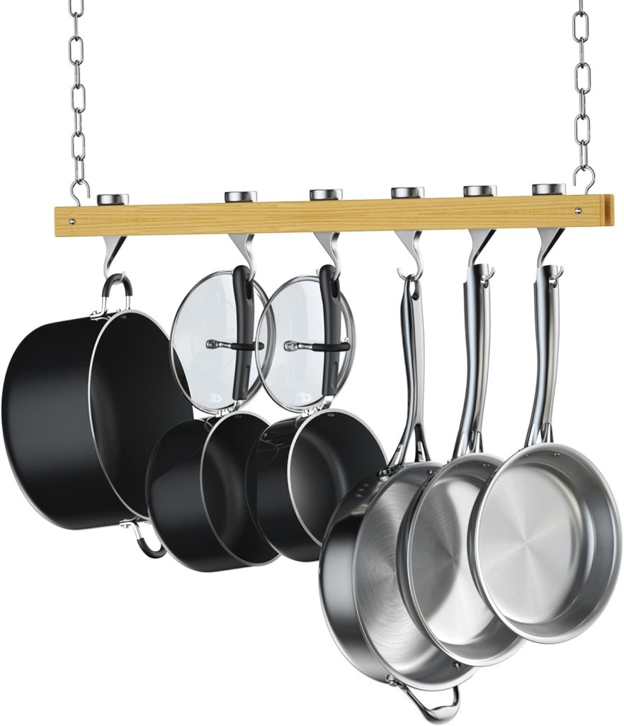 small kitchen pot rack